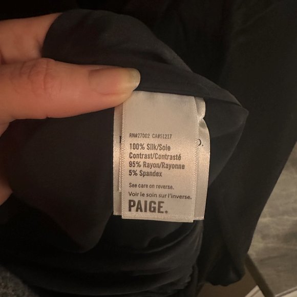 Paige the Nines Collection // Parisa Bodysuit- Black Silk - Small - Picture 7 of 7